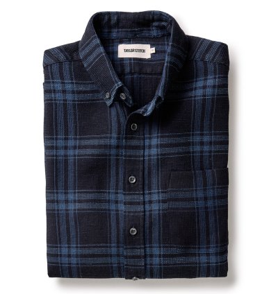 The Jack in Deep Indigo Plaid Waffle