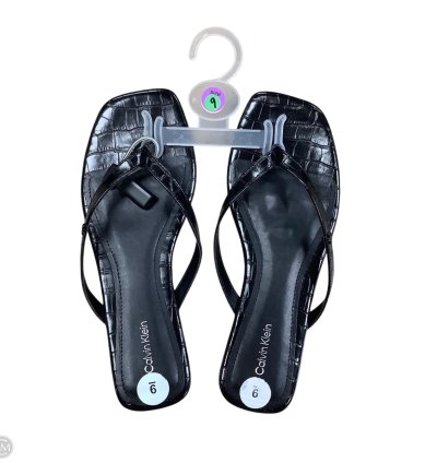 Sandals Flats By Calvin Klein In Black, Size: 9
