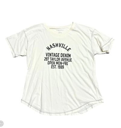 Top Short Sleeve By Anthropologie In Cream, Size: Xs
