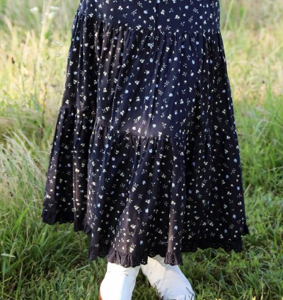 Delightful Direction Black Floral Tiered Maxi Skirt