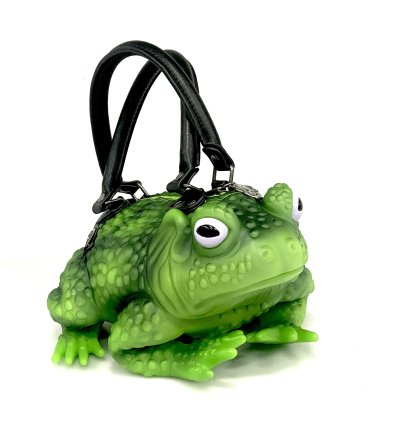 Windy Willow Glow in the Dark Green White Eye Toad Bag