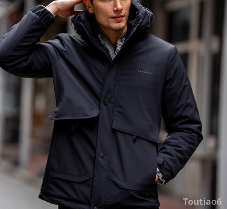 Bojoni Omaha Slim Fit Black Waterproof Jacket