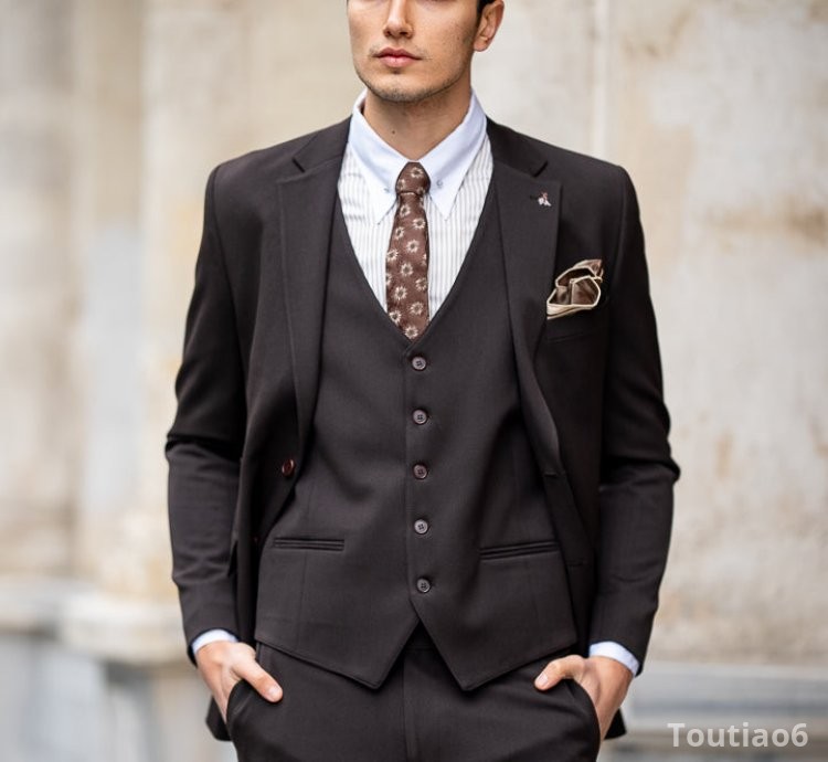 Bojoni Omaha Brown Slim Fit Suit