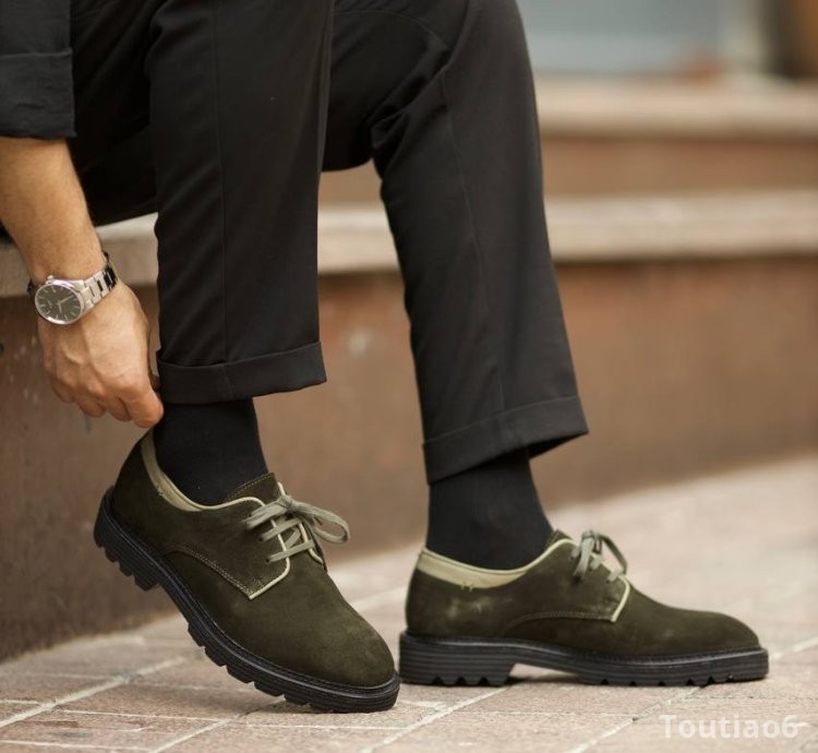 Bojoni Denver Suede Leather Khaki Shoes