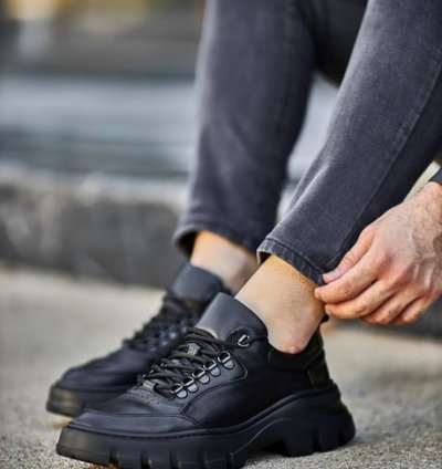 Bojoni Chicago Leather Black Shoes