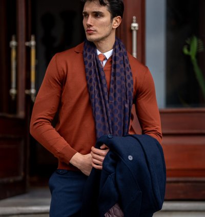 Bojoni Omaha Slim Fit Tile Knitwear Sweater