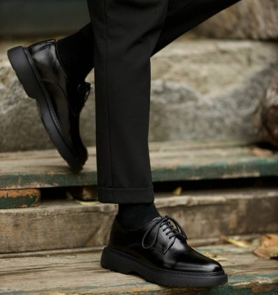 Bojoni Denver Leather Black Shoes