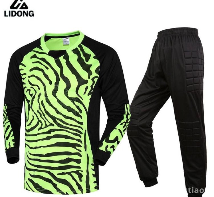 Men Maillot De Foot Kids Training Football Goal Keeper Uniforms Kit Sponge