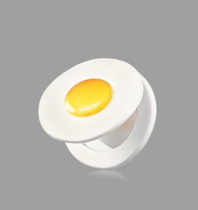 Fried Egg MagSafe Phone Holder, Food-themed Stand with Built-in Mirror