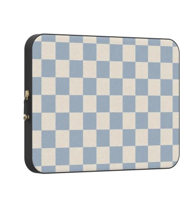 Fit Check | Light Blue Checkerboard Laptop Case