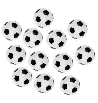 Durable Men 12 Pcs Foosball/Soccer Game Table Mini Soccer Balls Foosballs Black/White Football Replacement Table Game Accessorie