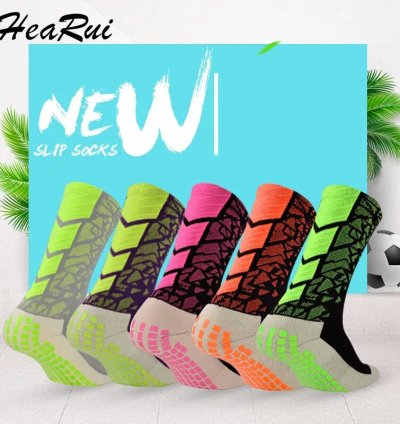 Cotton Soccer Non-slip Mat Socks Sports Football Protector Compression  For Men