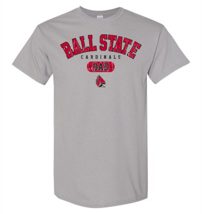 BSU Cardinals Dad Pill Gray T-Shirt