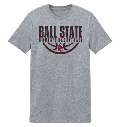 Ball State Women's Basketball T-Shirt Grey Splatter