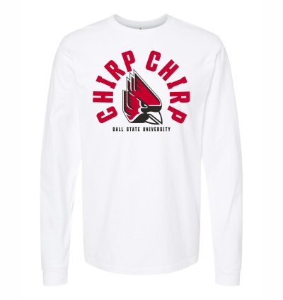 BSU Cardinals Chirp Chirp Long Sleeve T Shirt