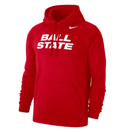 Ball State Hoodie Men's Nike Wordmark Fleece