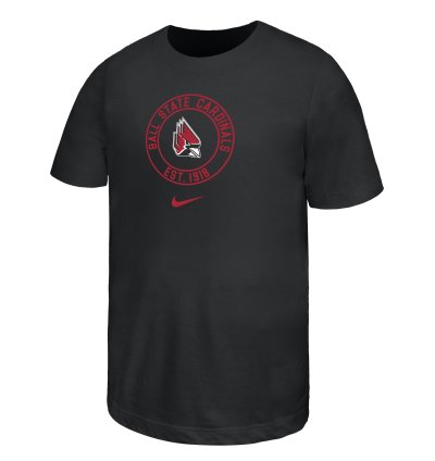Ball State Kids T-Shirt Black Circle Logo