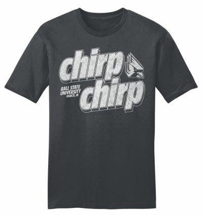 Ball State T-Shirt Grey Chirp Chirp Tonal