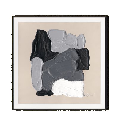 Shadows Symphony - Textured Abstract Blocks #M8077